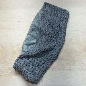 Calvin Klein Grey Faux Fur Woven Cable Knit Infinity Scarf One Size 1SZ 30"X 8”